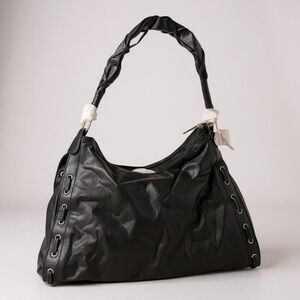 Leather  Black Women's Handbag